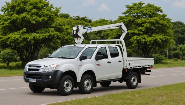 Isuzu dmax pickup cherry picker: elevate your utility work